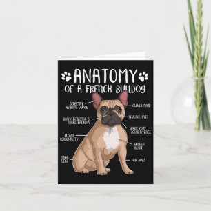 French Bulldog Anatomy Frenchie Dog Lover Owner Card