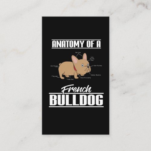 French Bulldog Anatomy Funny Dog Business Card