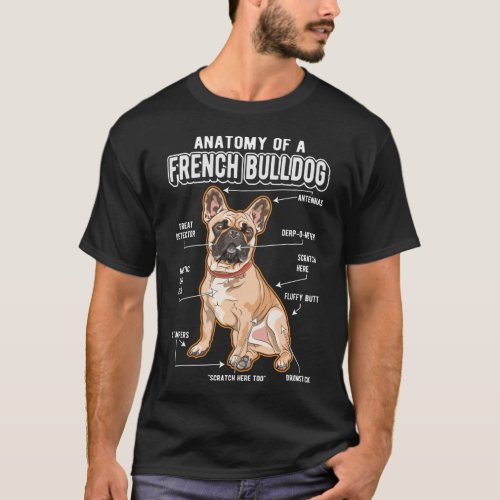 French Bulldog Anatomy Funny Dog T_Shirt