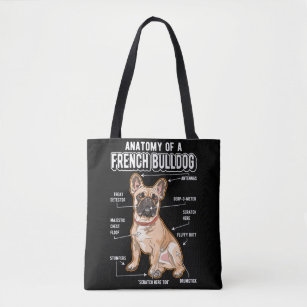 French Bulldog Anatomy Funny Dog Tote Bag