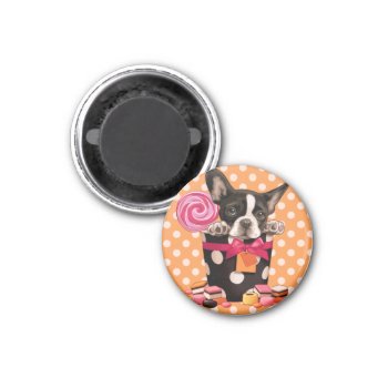 French Bulldog And Candy Magnet by MarylineCazenave at Zazzle