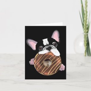 French Bulldog And Chocolate Donut Card