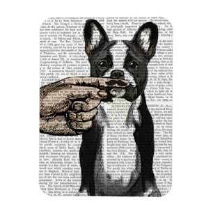 French Bulldog and Finger Moustache Magnet