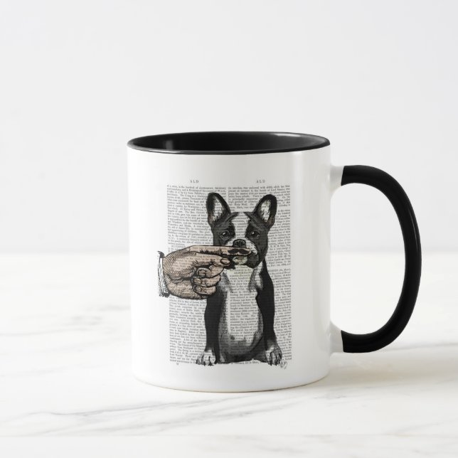 French Bulldog and Finger Moustache Mug (Right)