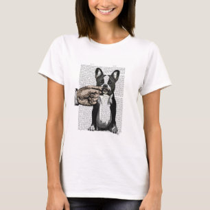 French Bulldog and Finger Moustache T-Shirt
