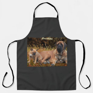 French Bulldog and Mastiff friends Apron