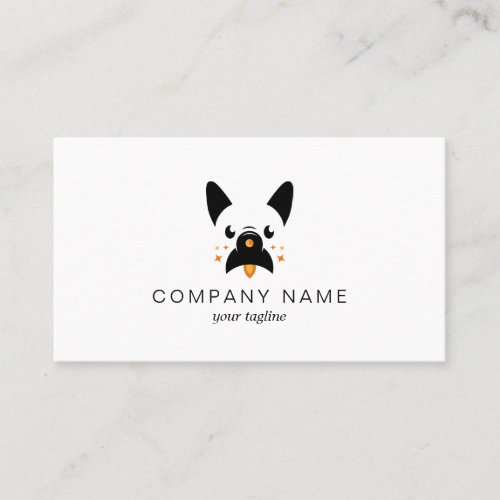 French Bulldog and Rocket Business Card