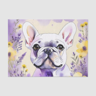 French Bulldog and Wildflowers Tissue Paper