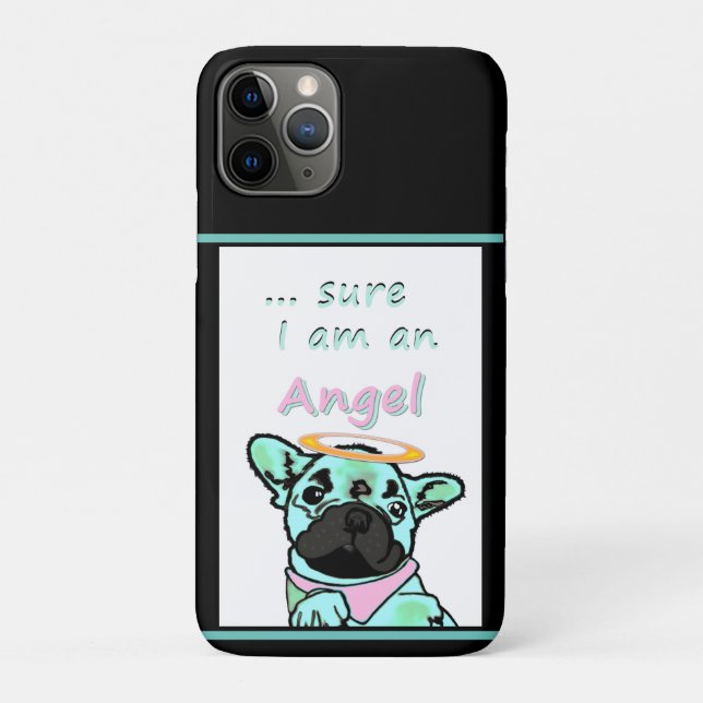 French bulldog Angel Case-Mate iPhone Case (Back)