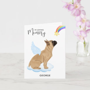 French Bulldog Angel Dog Pet Loss Sympathy Card