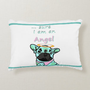 French Bulldog Angel French Bulldog Accent Pillow
