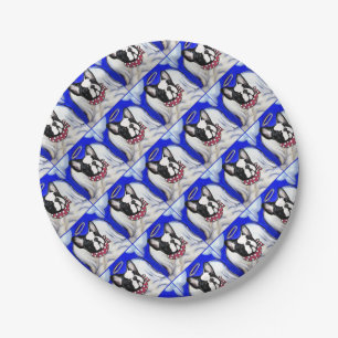 French Bulldog Angel Paper Plates