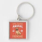  Womens Mens Keychain French Bulldog Keychain Animal