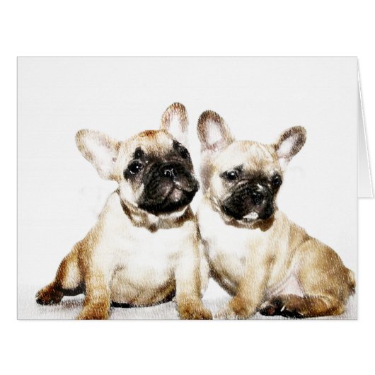 French Bulldog art (Front Horizontal)