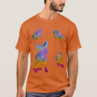 French Bulldog Art Frenchie Dog Butterflies Art T-Shirt
