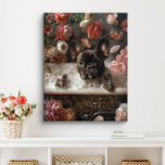 French Bulldog Art | Frenchie in Bathtub Bathroom Canvas Print<br><div class="desc">French Bulldog art featuring a playful French Bulldog enjoying a relaxing bath full of bubbles and beautiful flowers. This charming artwork adds a touch of warmth and personality to your space,  making it feel more inviting and joyful.</div>