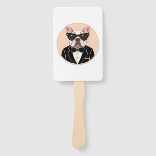 French Bulldog Art Hand Fan