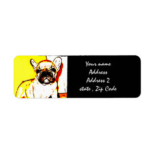 French Bulldog Art Label