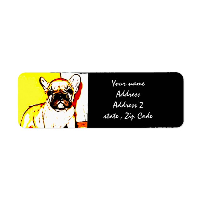 French Bulldog Art Label (Front)
