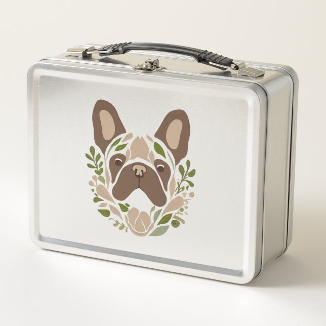 French Bulldog Art  Metal Lunch Box (Front)