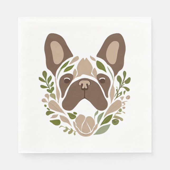 French Bulldog Art  Napkins (Front)