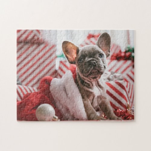 French Bulldog at Christmas Jigsaw Puzzle