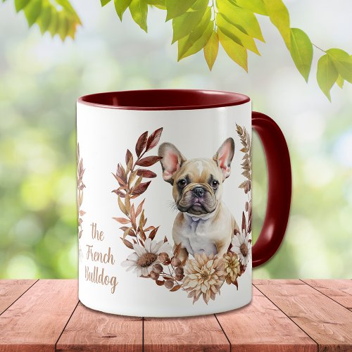 French Bulldog Autumn Wreath Mug