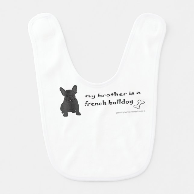 french bulldog baby bib (Front)
