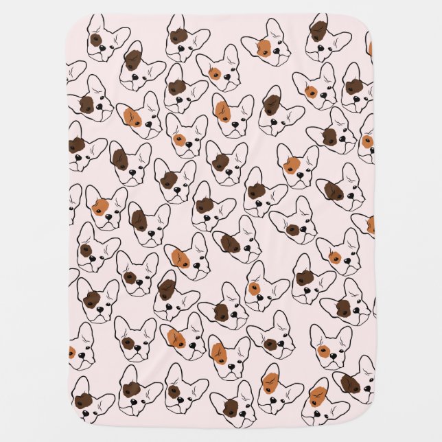 French Bulldog Baby Blanket (Front)
