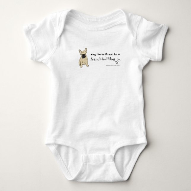 french bulldog baby bodysuit (Front)