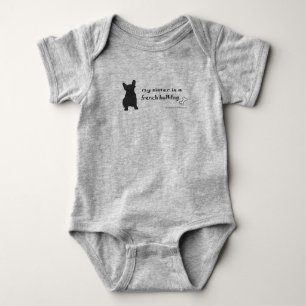 french bulldog baby bodysuit
