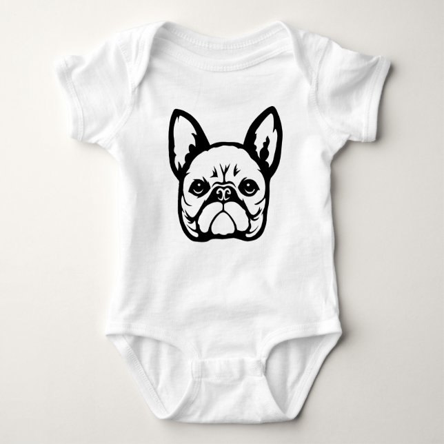 French Bulldog  Baby Bodysuit (Front)