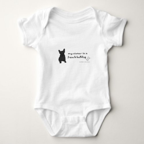 french bulldog baby bodysuit