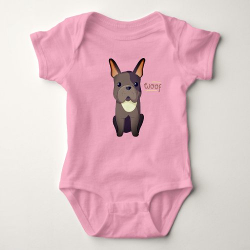 French Bulldog Baby Jersey Bodysuit