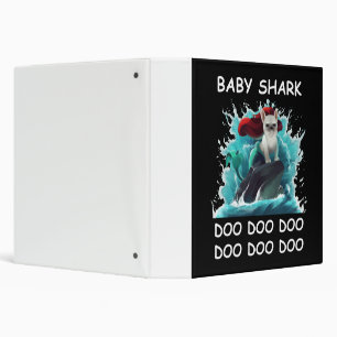 French Bulldog Baby Shark Doo Doo Doo 3 Ring Binder