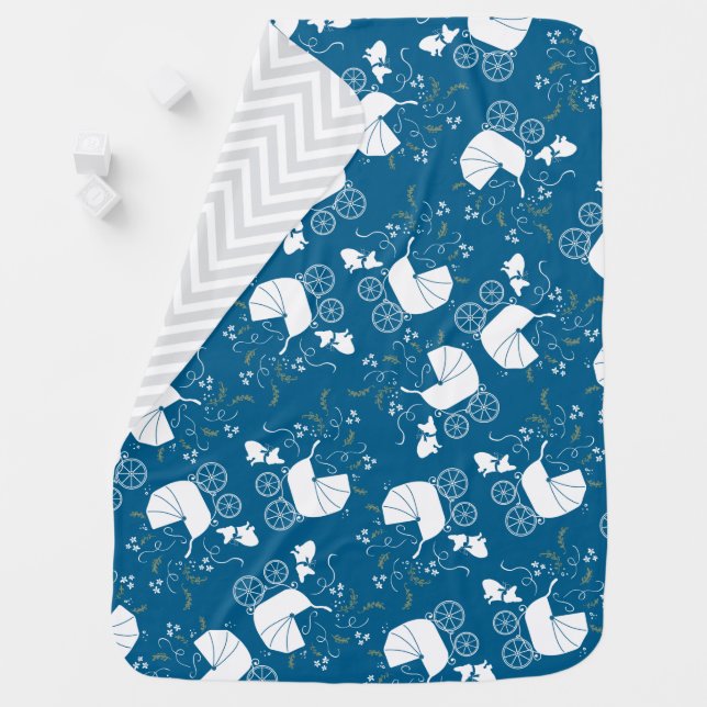French Bulldog Baby Shower Frenchie Frenchy Baby Blanket (In Situ)