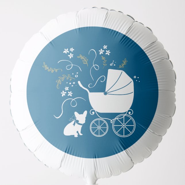French Bulldog Baby Shower Frenchie Frenchy Balloon (Front)