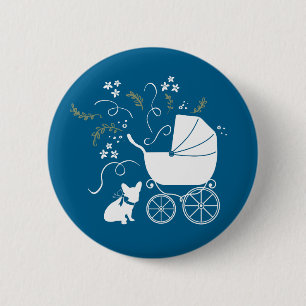 French Bulldog Baby Shower Frenchie Frenchy Button