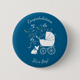 French Bulldog Baby Shower Frenchie Frenchy Button