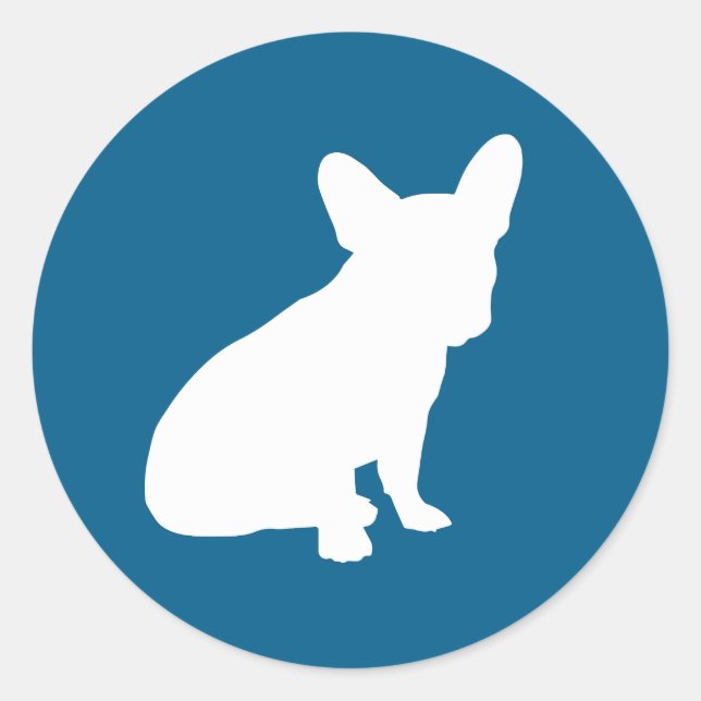 French Bulldog Baby Shower Frenchie Frenchy Classic Round Sticker (Front)