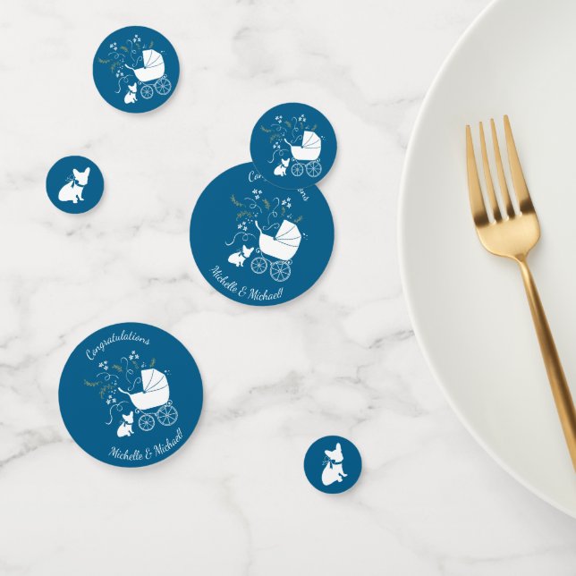 French Bulldog Baby Shower Frenchie Frenchy Confetti (Group)
