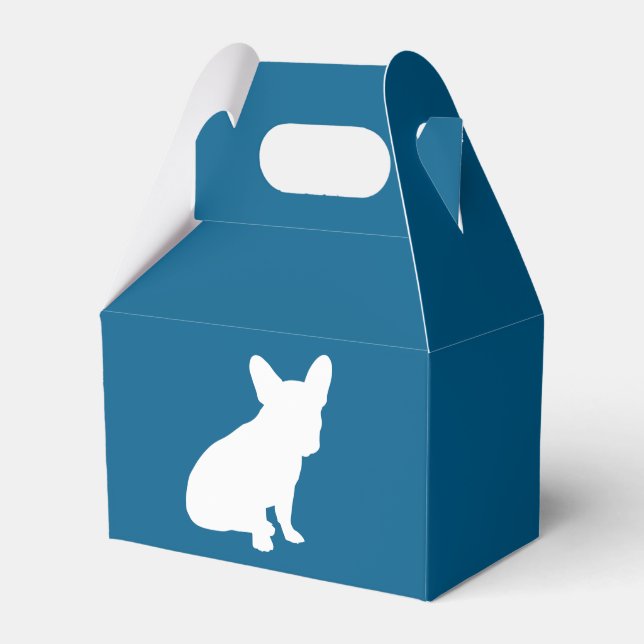 French Bulldog Baby Shower Frenchie Frenchy Favor Boxes (Front Side)