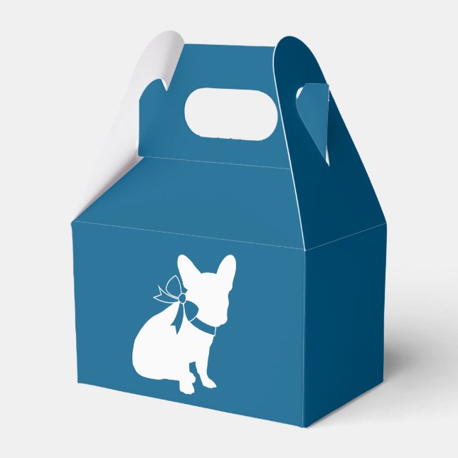 French Bulldog Baby Shower Frenchie Frenchy Favor Boxes (Front Side)