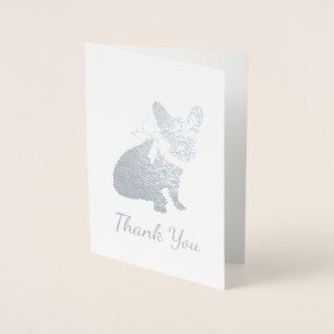 French Bulldog Baby Shower Frenchie Frenchy Foil Card