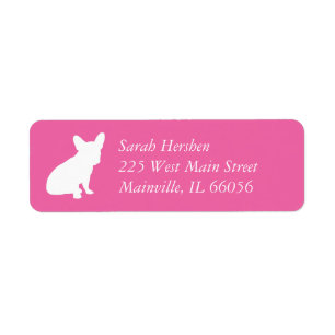 French Bulldog Baby Shower Frenchie Pink Label
