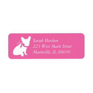 French Bulldog Baby Shower Frenchy Frenchie Pink Label