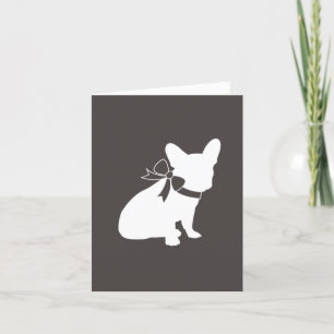 French Bulldog Baby Shower Grey Thank You Card