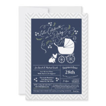 French Bulldog Baby Shower Invites