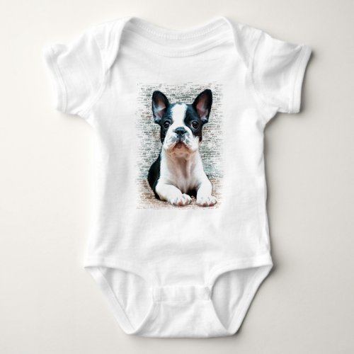 French Bulldog  baby T_shirt Baby Bodysuit