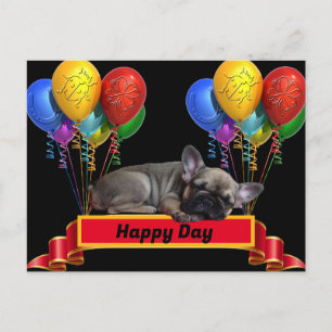French Bulldog Balloon French Bulldog Postcard